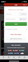 Sky betting and Gaming Native Account SDK image cap